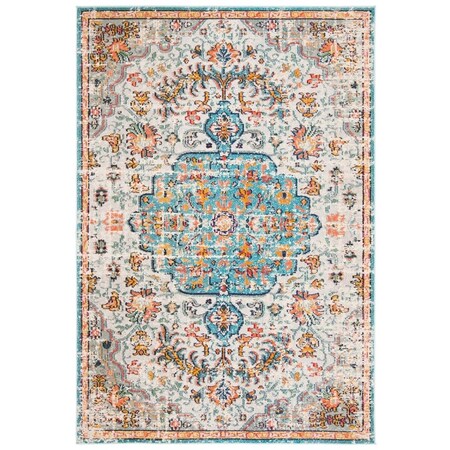 Safavieh 3 x 5 ft. Madison 400 Power Loomed Rectangle Area Rug Grey & Light Blue MAD447F-3